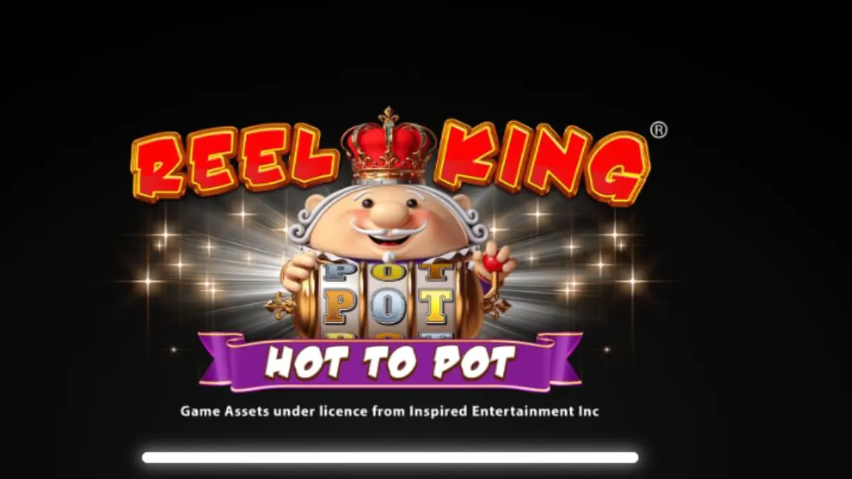 Tampilan visual slot Reel King Hot to Pot dengan tema kerajaan dan buah klasik